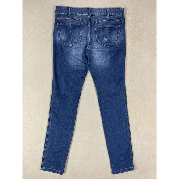 Free People Womens skinny Jeans 30 Stretch Mid Rise Regular Fit Blue Denim - Picture 10 of 10